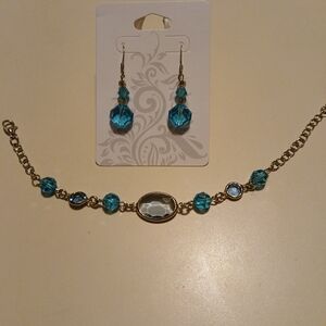 Elegant Blue and Silver Jewelry Set